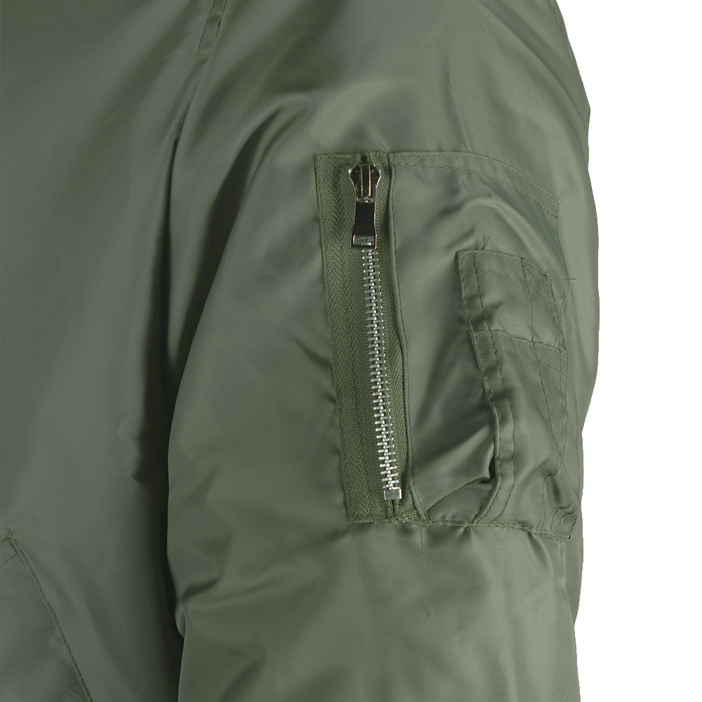 Oscar Sports Men/'s Reversible Sleeve Pocket Nylon Flight Bomber Jacket