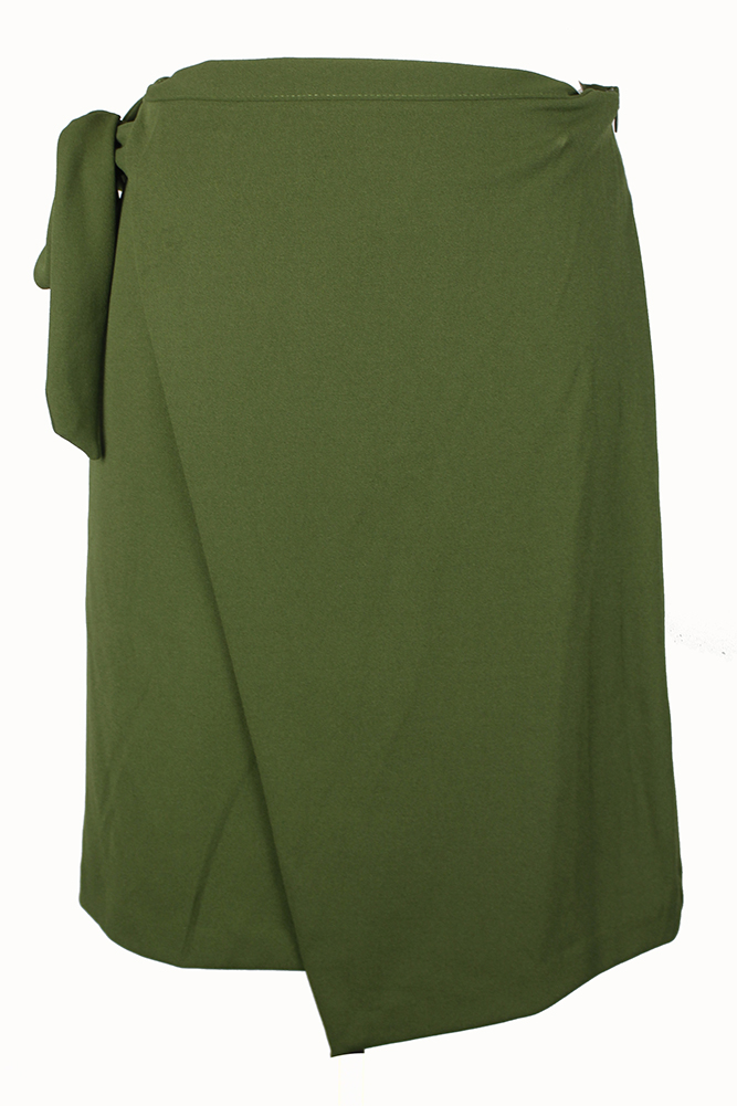 Оливковая юбка Eci с искусственным запахом S