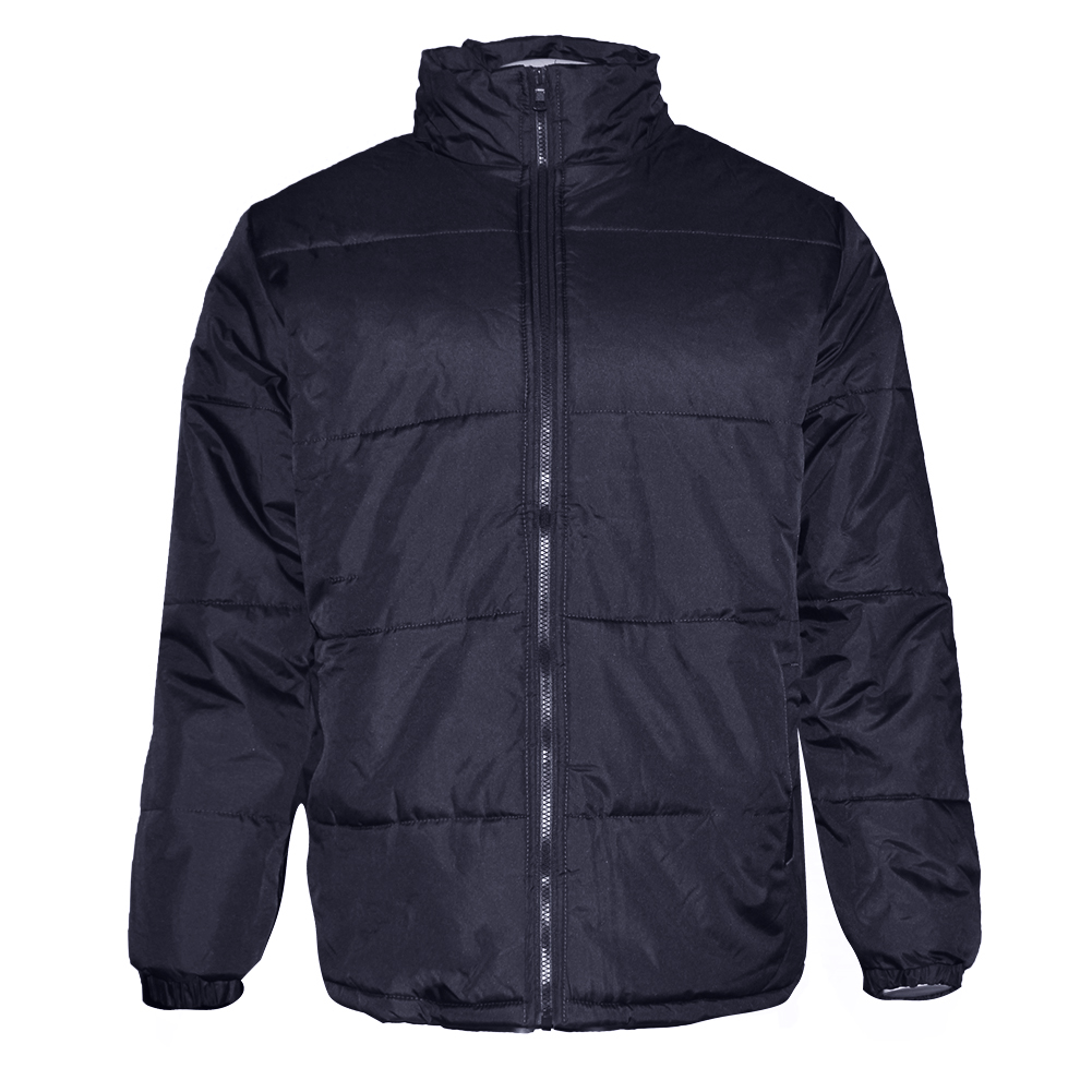 Mens Zipper Puffer Jacket Removable Hoodie Side Pockets Regular Fit | eBay