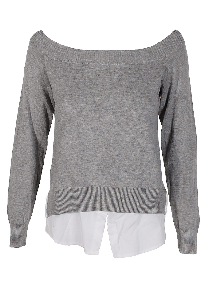 Многослойный серый свитер с открытыми плечами Maison Jules Heather XS XS