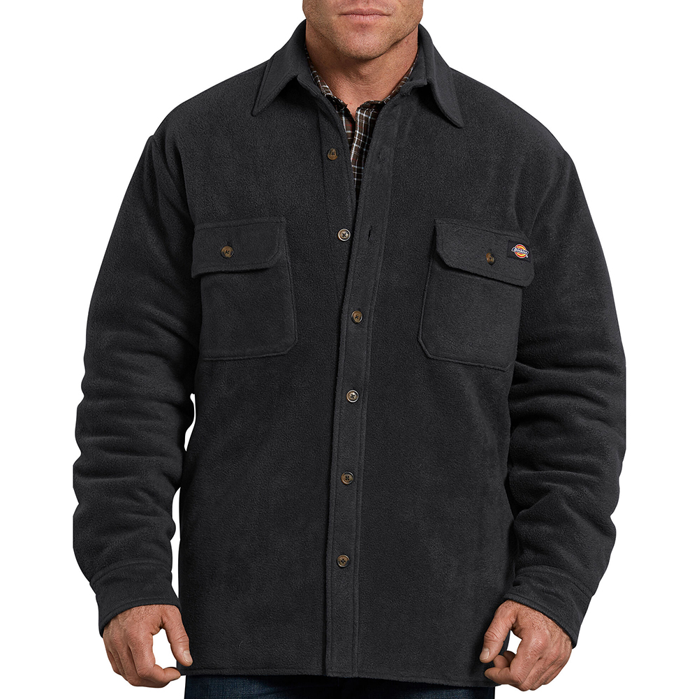 dickies micro fleece shirt jacket