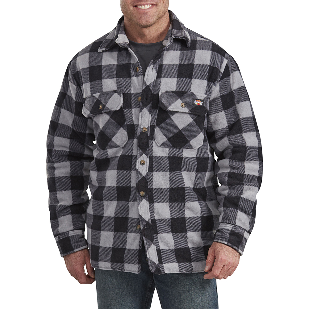 dickies micro fleece shirt jacket