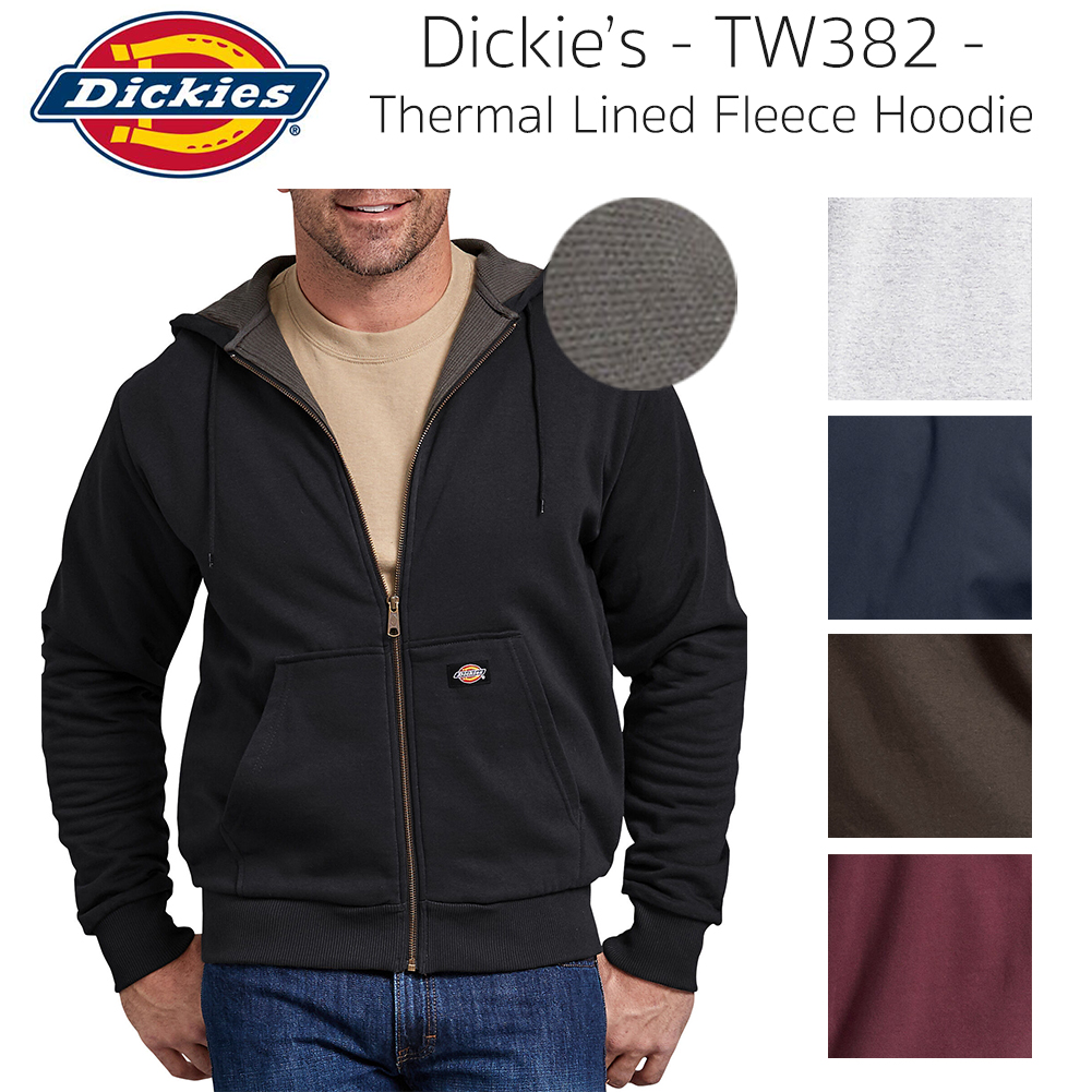 dickies thermal zip up hoodie