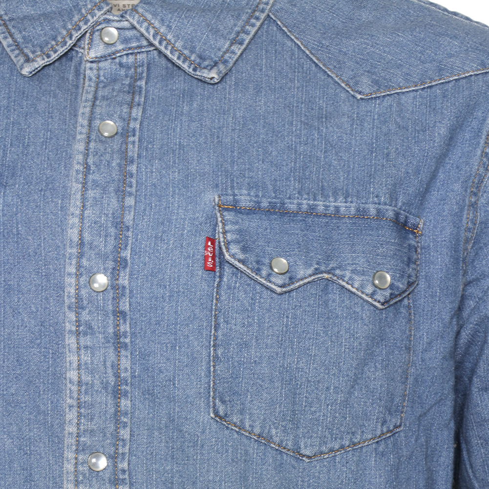 Levis Mens Classic Long Sleeve Denim Button Up Casual Dress Shirt 3810 ...