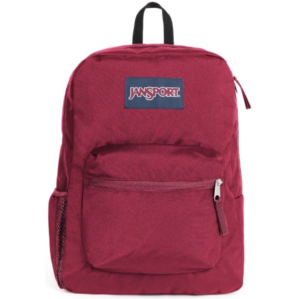Color:Russet Red:JanSport Cross Town 100% Authentic School Backpack With Front Pocket 13x8.5x17