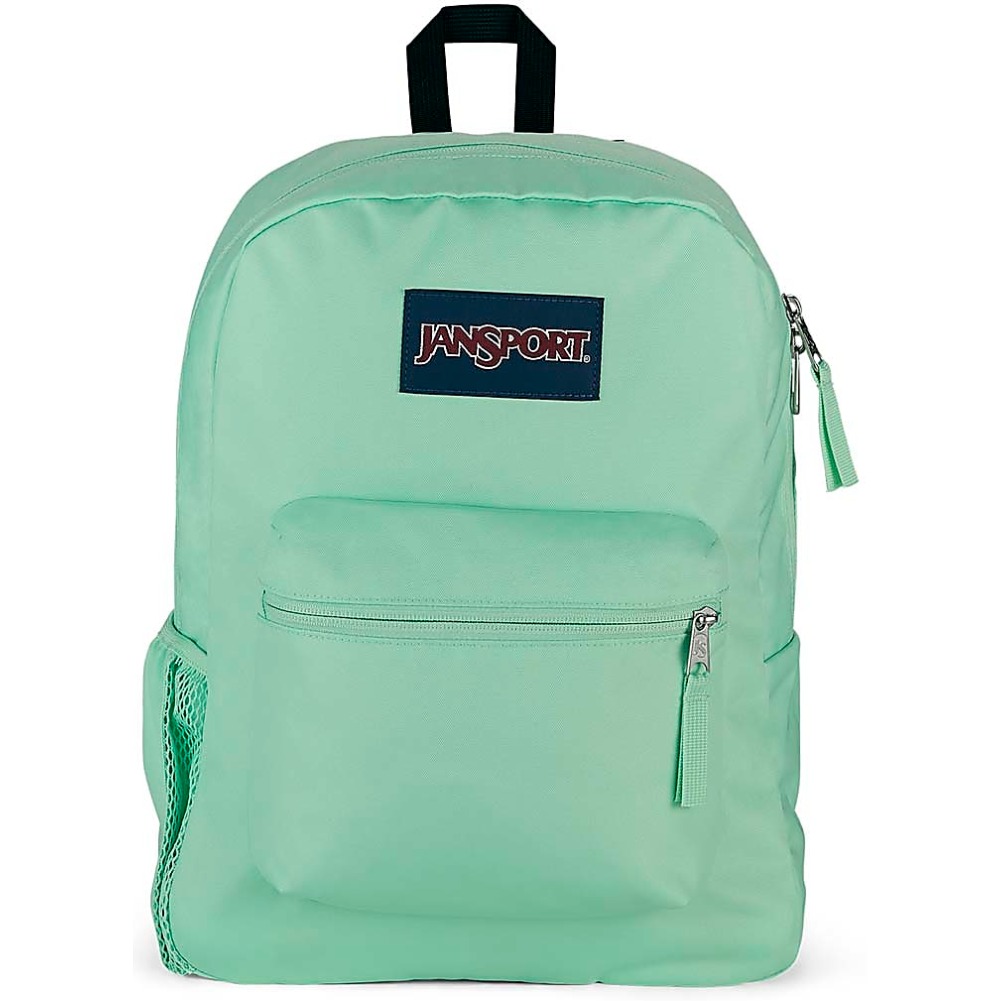 Color:Mint Chip:JanSport Cross Town 100% Authentic School Backpack With Front Pocket 13x8.5x17