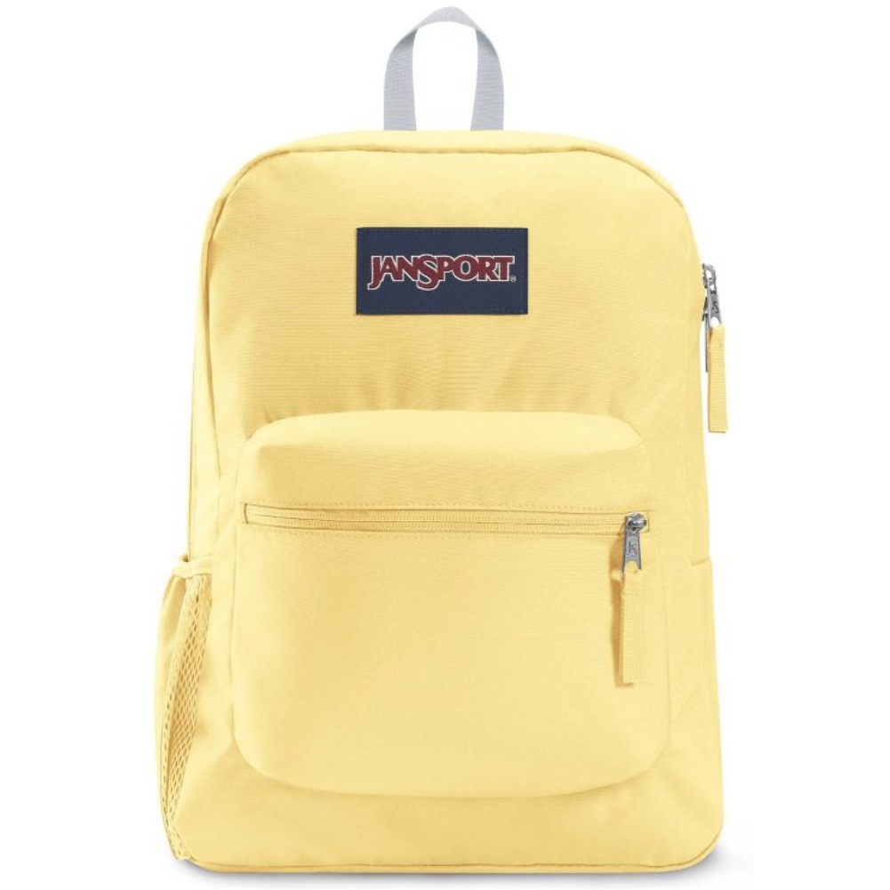 Color:Pale Banana:JanSport Cross Town 100% Authentic School Backpack With Front Pocket 13x8.5x17
