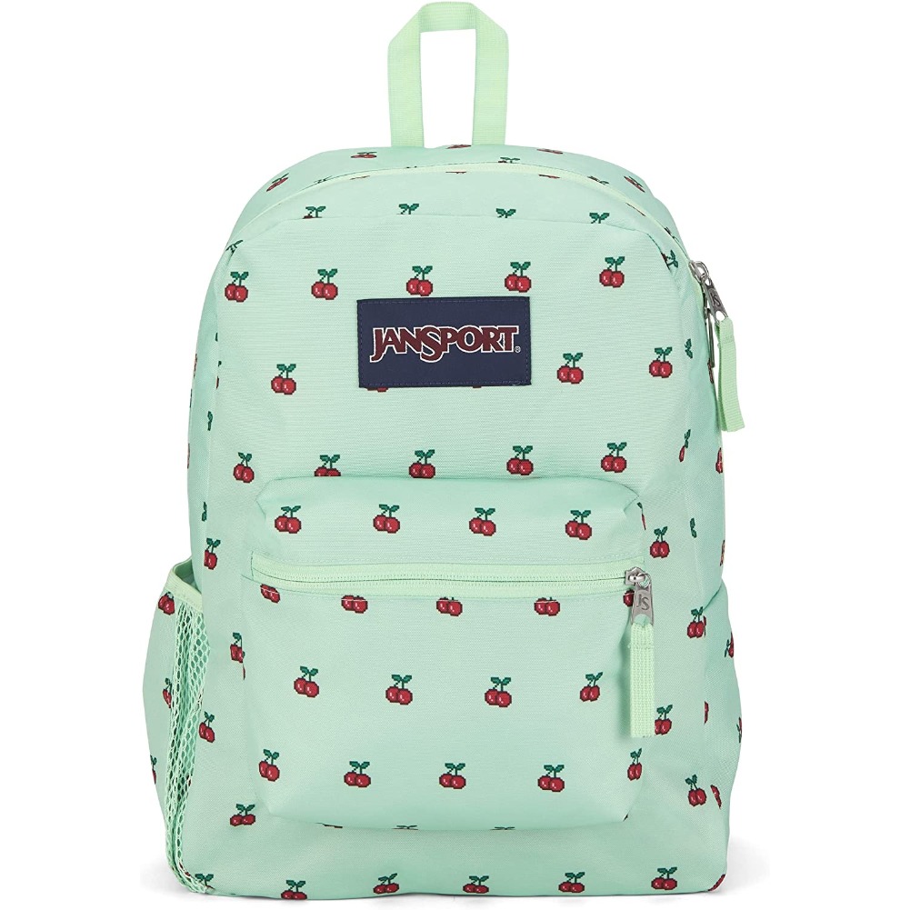 Color:8 Bit Cherries:JanSport Cross Town 100% Authentic School Backpack With Front Pocket 13x8.5x17