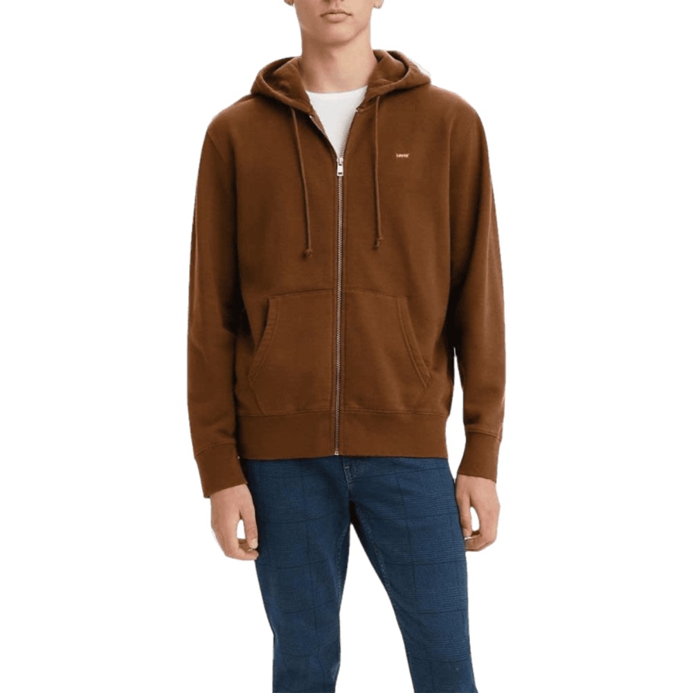 Повседневная толстовка с капюшоном Levis Mens Hoodie с длинным рукавом и застежкой на молнию