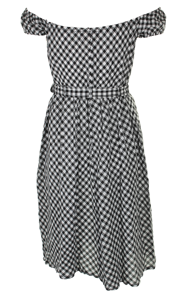 max studio black and white dress