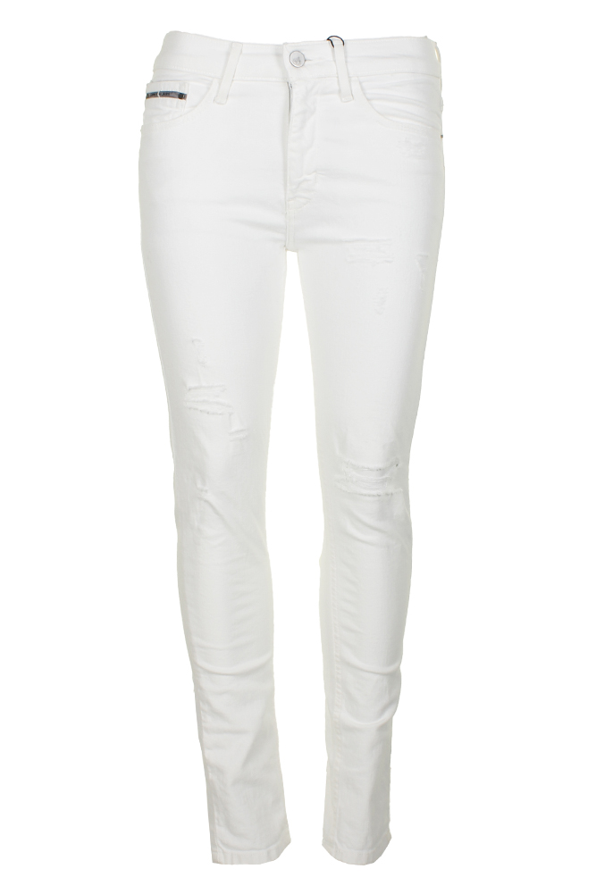 Calvin Klein Jeans White Ripped Slim Boyfriend Jeans 32 MSRP:$89.5 | eBay