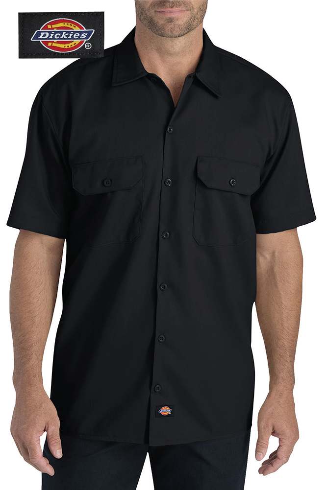 Dickies Men's 1574 Short Sleeve Flex Original Fit Button Up Work Shirt ...