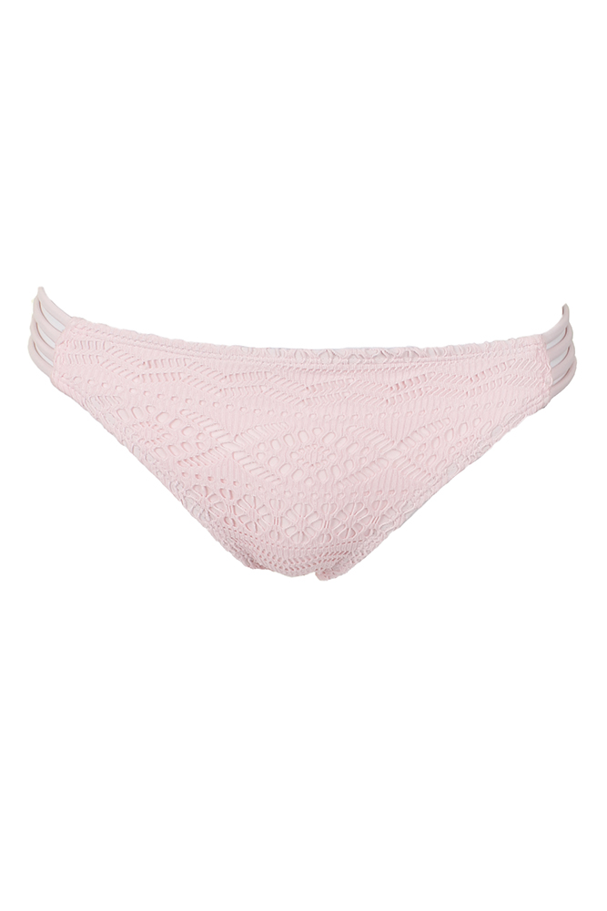 Hula Honey Juniors Blush Little Wild One вязанные крючком плавки бикини с бретелями, размер XL