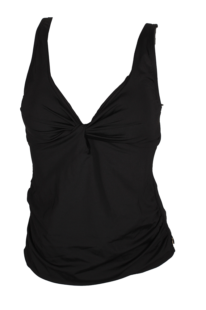Calvin Klein Black Twist Front Ruched Tankini Top XS MSRP:$88 | eBay