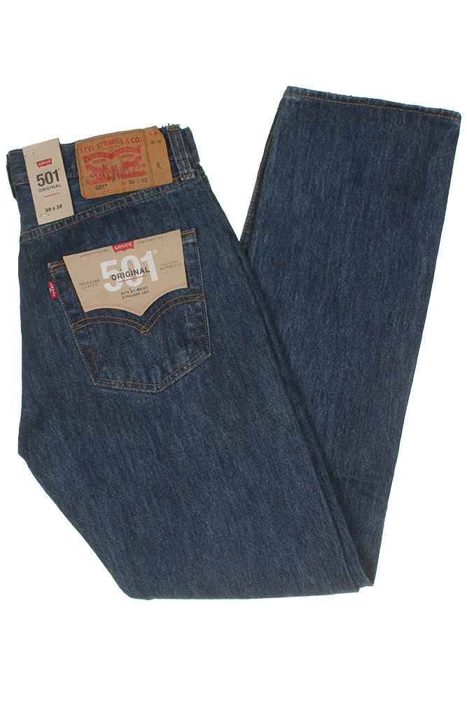 Levis Mens 501 Original Shrink To Fit Denim Button Fly Classic Rise Jeans Ebay 