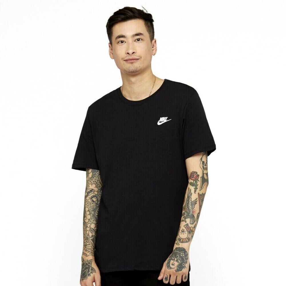 Nike Men's T-Shirt Embroidered Logo Athletic Short Sleeve Tee Cotton Tops