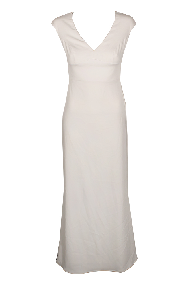 ralph lauren crepe sleeveless gown