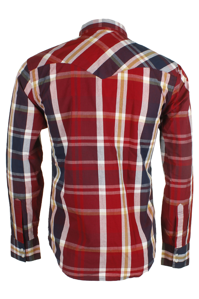 Levi's Men's Long Sleeve Western Cut Snap Plaid Shirt | eBay