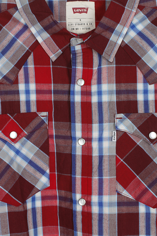 Levi's Men's Long Sleeve Western Cut Snap Plaid Shirt | eBay
