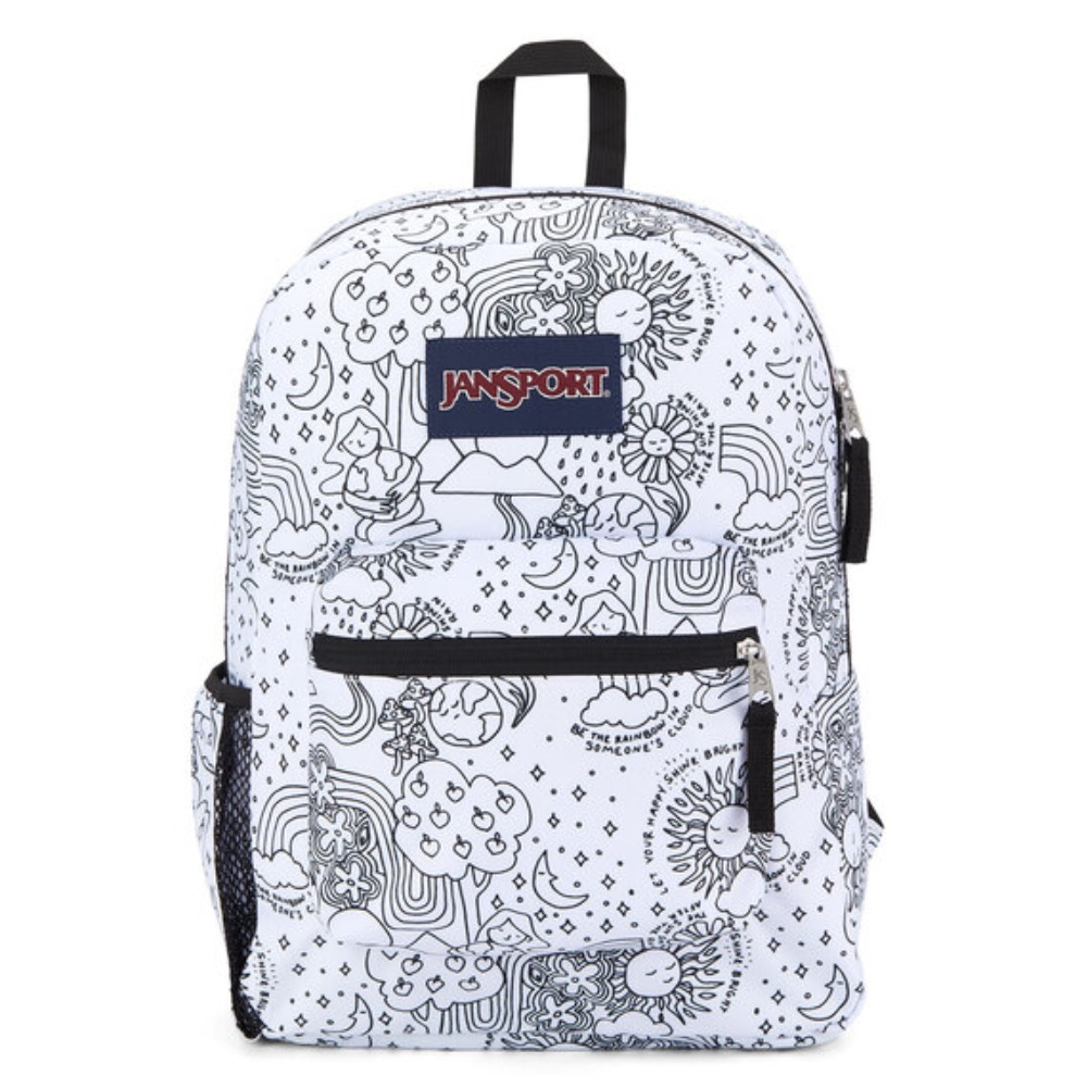 Color:DIY Color Me:JanSport Cross Town 100% Authentic School Backpack With Front Pocket 13x8.5x17