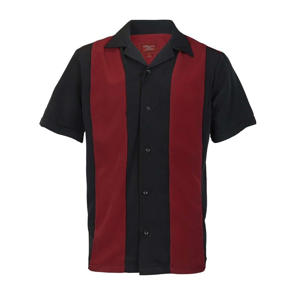 MAXIMOS MEN'S RETRO Classic Two Tone Bowling Shirt Charlie Sheen $23.49