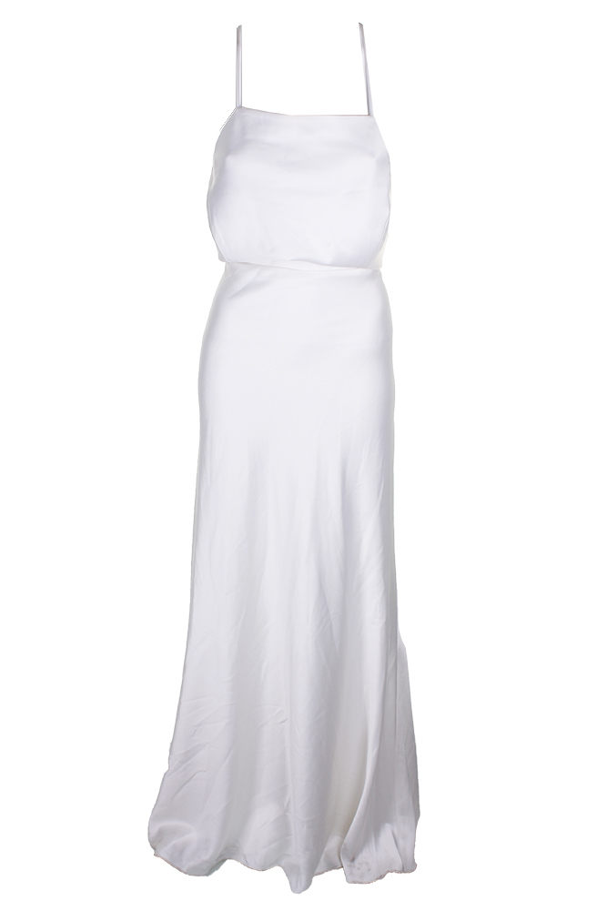 calvin klein white gown