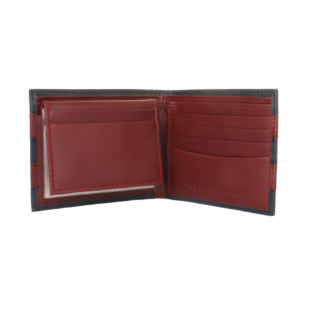 Tommy Hilfiger Men's 31TL22X040 Leather Flip ID Passcase Billfold ...