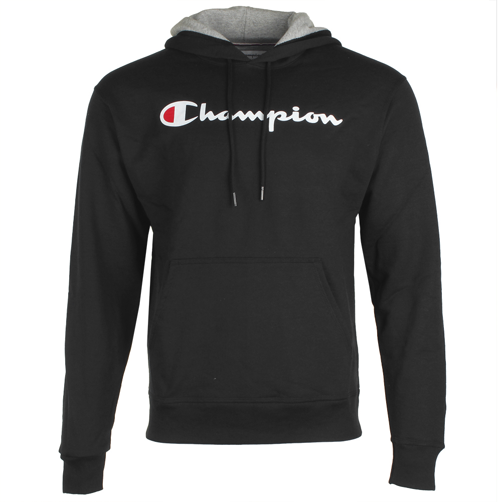 Champion Men's Pullover Hoodie Long Sleeve Powerblend Script Logo ...