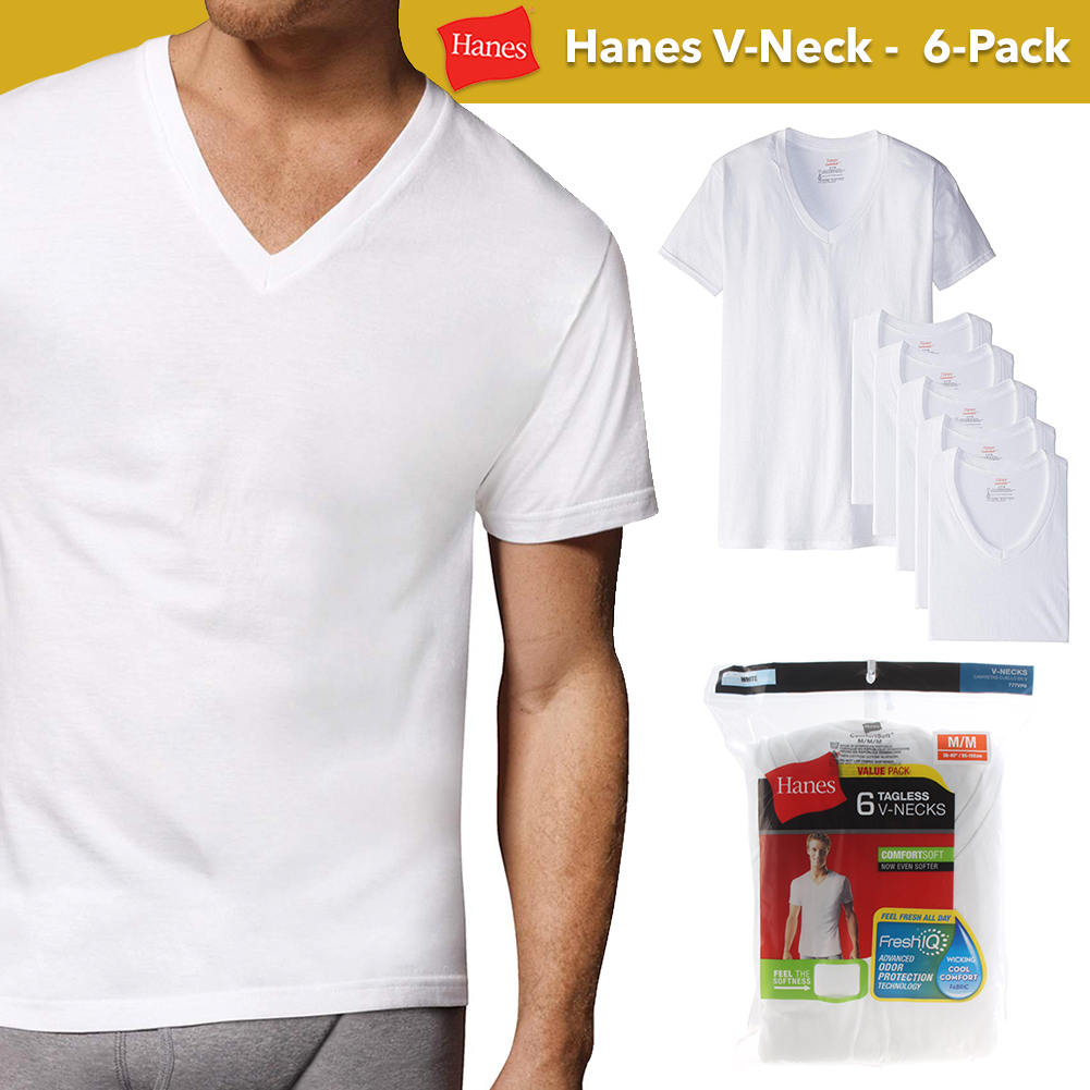 hanes v neck