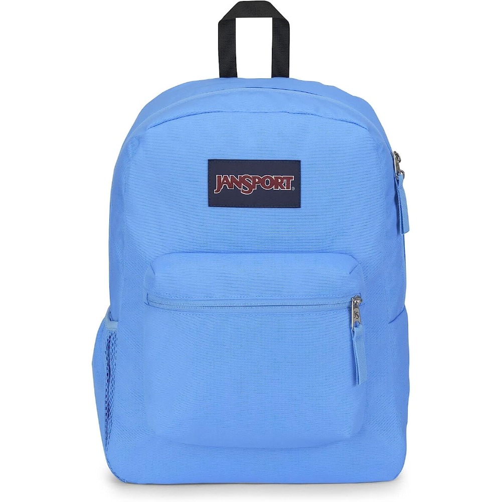 Color:Blue Neon:JanSport Cross Town 100% Authentic School Backpack With Front Pocket 13x8.5x17