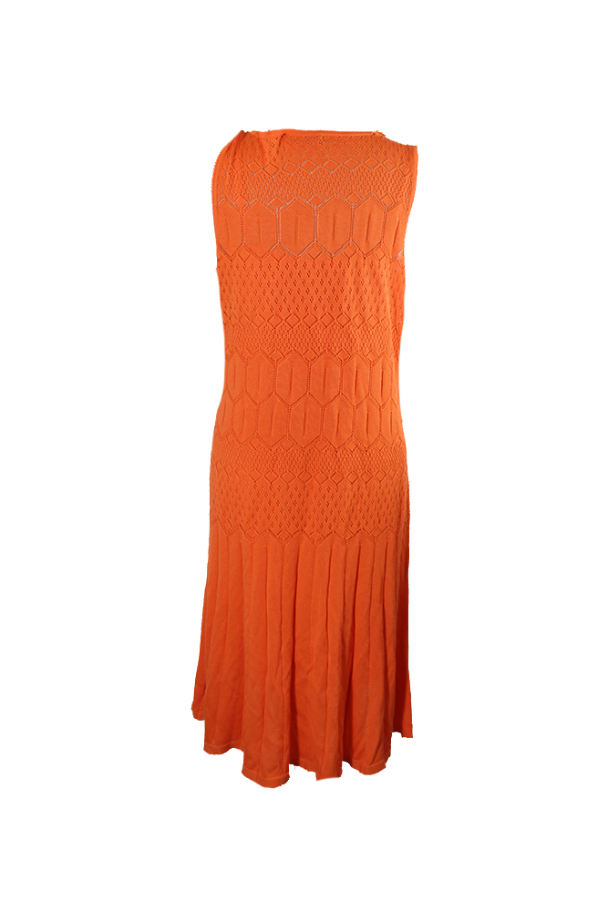 Lauren Ralph Lauren Orange Drop-Waist Sweater Dress L | eBay