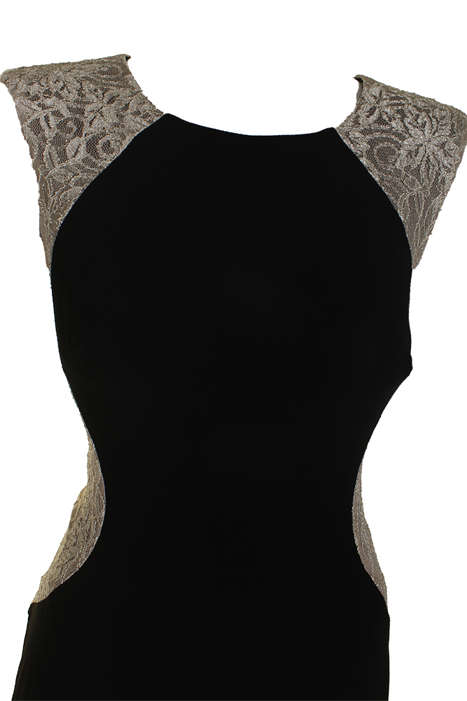 xscape dresses black and gold