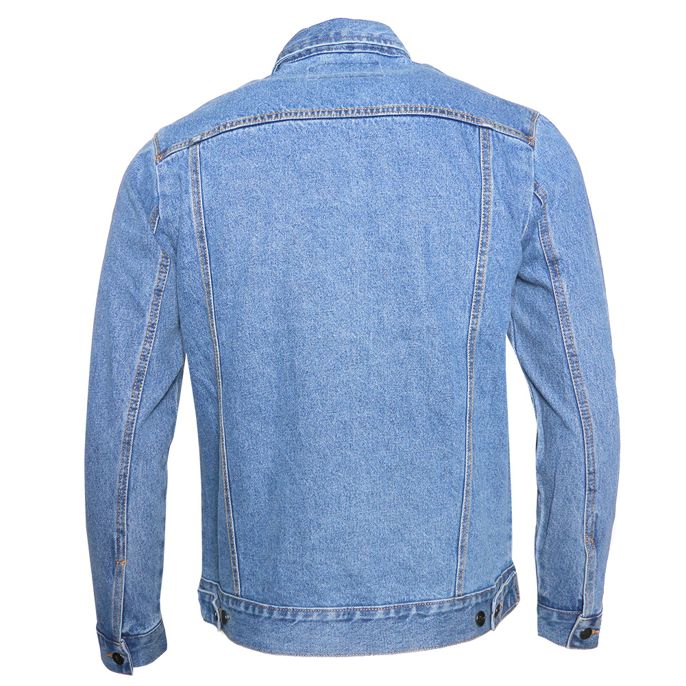 Men's Denim Jean Jacket Button Up Classic Fit Premium Cotton DBFL | eBay